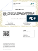 Imunização Contra a COVID 19 No Estado de Mato Grosso Do Sul (Vacinas CoronaVac e AstraZeneca)-CERTIFICADO 597