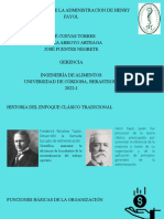 Teoria Clasica de La Administracion de Henry Fayol - Grupo 2 - José Cuevas - Sandra Arroyo - José Negrete