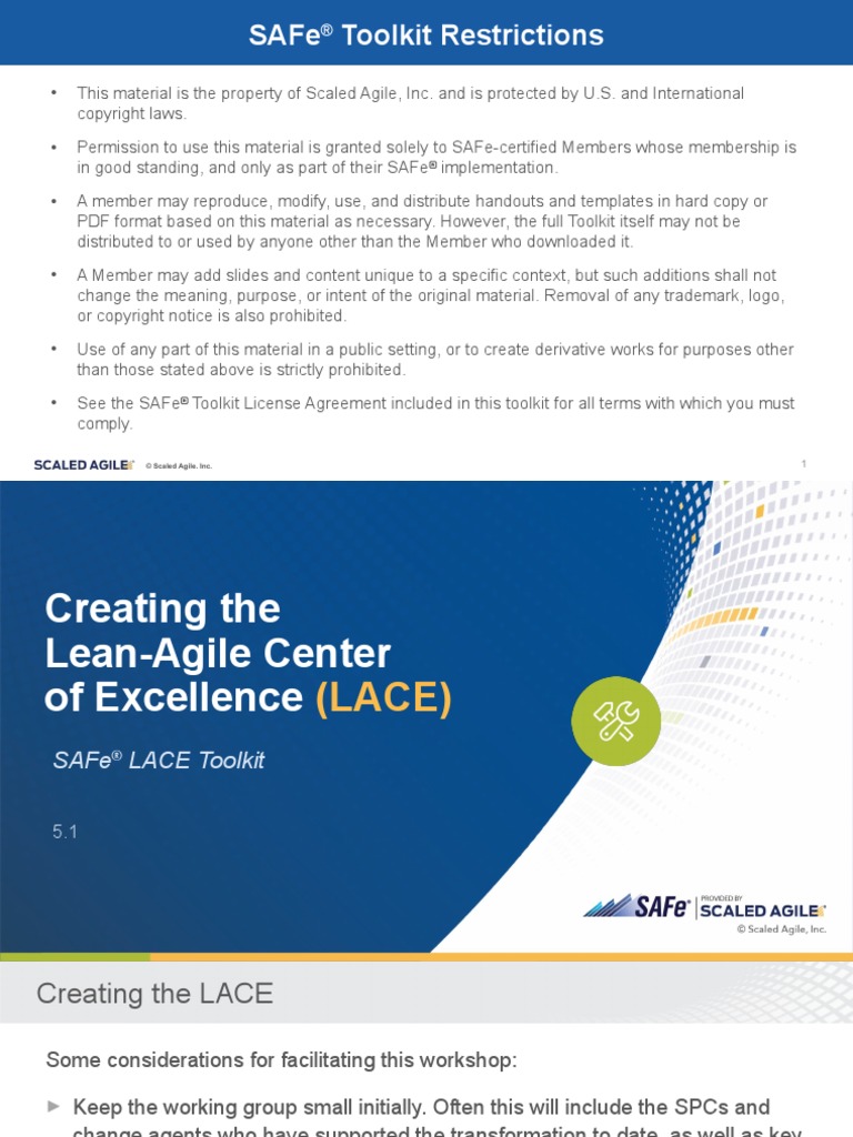 Creating The LACE (V5.1) | PDF | Scrum (Software Development) | Agile ...