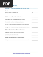 First Conditional: Exercise 3. Underline Mistakes and Correct Them.