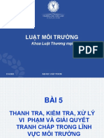 2.6 Chuong Ii - Bai 6 - Thanh Tra, Kiem Tra, Xu Li Vi Pham Va Giai Quyet Tranh Chap Trong Linh Vuc Moi Truong
