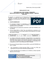 CIRCULAR DP N° 16-22 MOVILIDAD PARA JUBILACIONES Y PENSIONES RESOLUCION ANSES Nº 128-2022 - REGIMEN GENERAL - MENSUAL JUNIO-2022