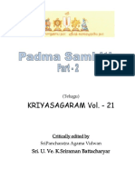 Kriyasagaram Vol21 Sri Padma Samhita Part 2 Telugu