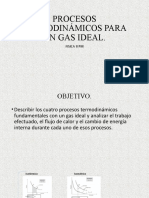 PROCESOS TERMODINÁMICOS PARA UN GAS IDEAL