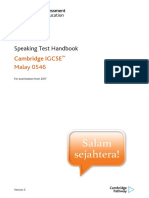 0546 - Speaking Test Handbook (For Examination From 2017)