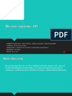 Decreto Supremo 109109 - 2