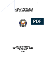 Draft Panduan Penilisan Tesis Dan Disertasi 2017