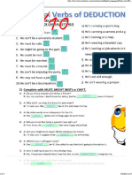 Modal Verbs of Deduction Worksheet