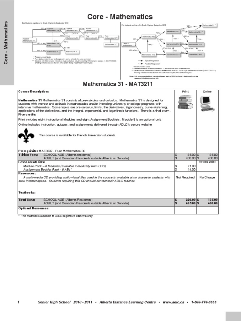 Adlc Math 30 3 Answers