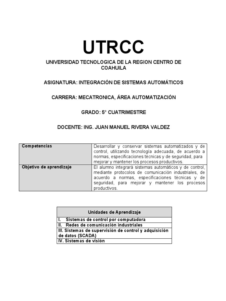 Integraci n de sistemas automaticos pdf scada adquisici n de datos