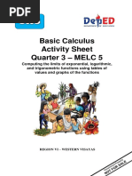 Basic Calculus Activity Sheet Quarter 3 - Melc 5