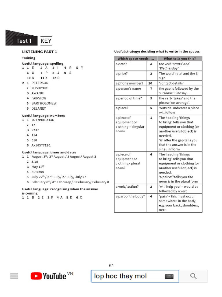 IELTS Trainer Answer KEY PDF
