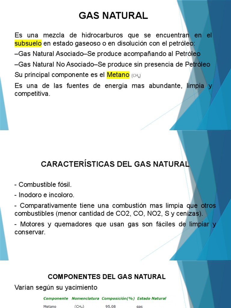 Características y Usos del Gas Natural | PDF | Gas natural licuado ...