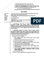 Nota Dinas Pengumpulan Berkas Pencairan Dana Hibah BOSDA SMA, SMK & SLB Swasta Tahap I Tahun Anggaran 2022.