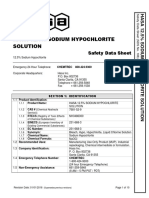 Hasa 12.5% Sodium Hypochlorite Solution: Safety Data Sheet