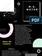 M.G. Motor: by Raunak Botke, Mba, Marketing