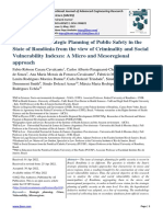 A View of The Strategic Planning of Public Safety in The State of Rondônia From The View of Criminality and Social Vulnerability Indexes: A Micro and Mesoregional Approach
