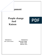 Assignment People Change and Kaizen: Nudrat Rehman Dhirendra Singh
