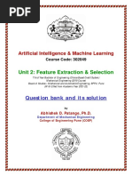 Unit 2: Feature Extraction & Selection: Artificial Intelligence & Machine Learning