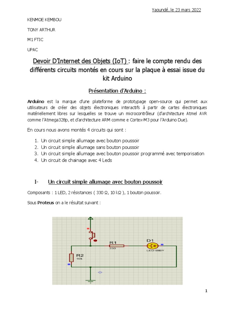Devoir IOT - Ftic | PDF