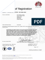 Certificate of Registration: Quality Management System - Iso 9001:2015