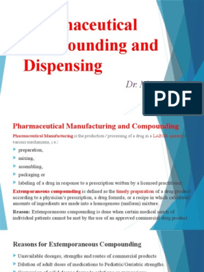 The Pharmaceutics and Compounding Laboratory