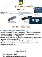 Microprocessor Based Systems Chapter 1, 2 and 3