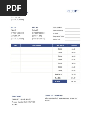 Free Receipt Format Template
