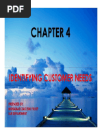 Chapter 4 - Identifying Customer Needs