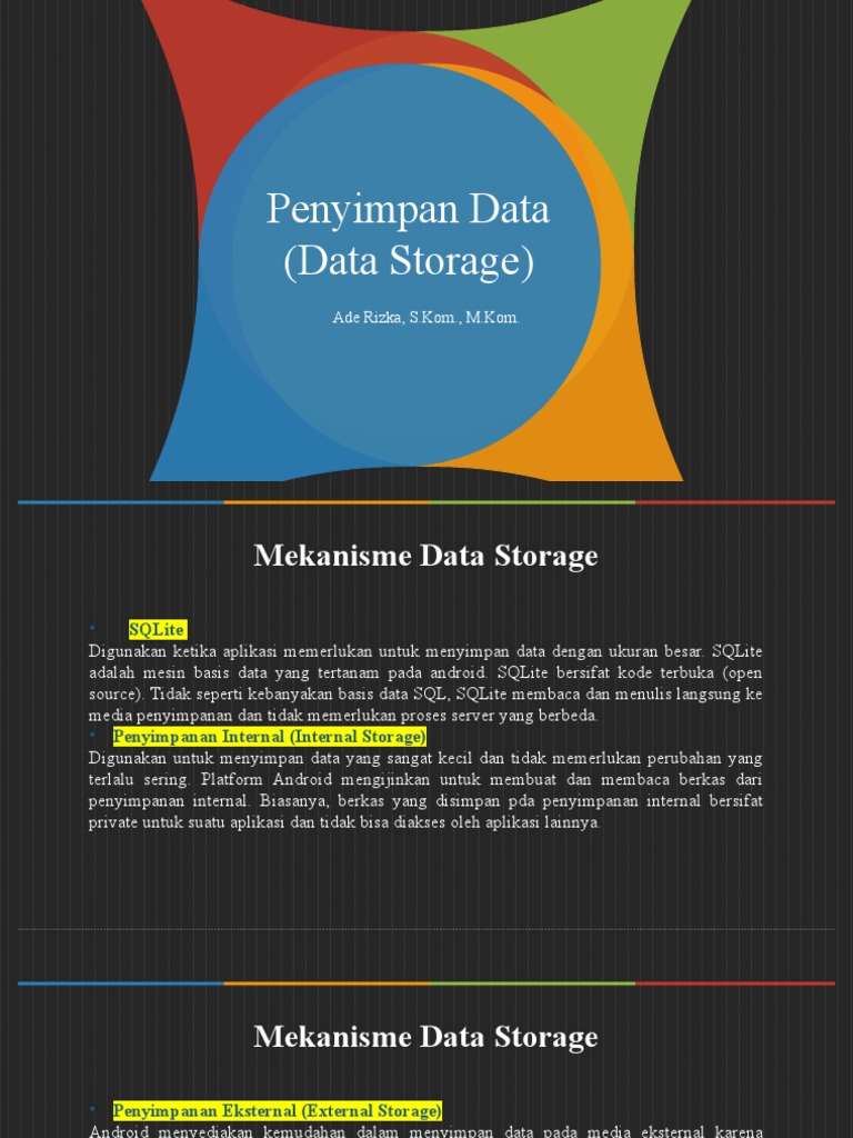 Penyimpanan Data (Data Storage) | PDF