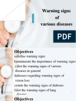 Warning Signs of Various Diseases