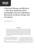 Automated Storage and Retrieval The Next Generation: How Northridge S Success Is Spurring A Revolution in Library Storage and Circulation