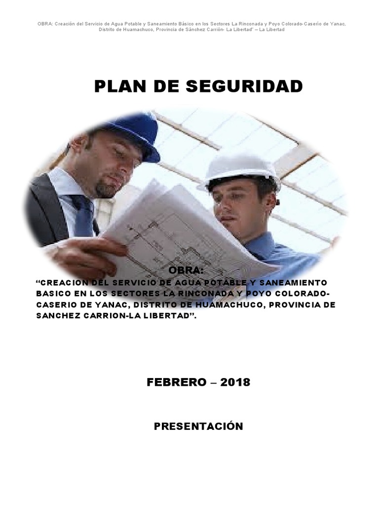 Plan de Seguridad | PDF | Planificación | Seguridad y salud ocupacional