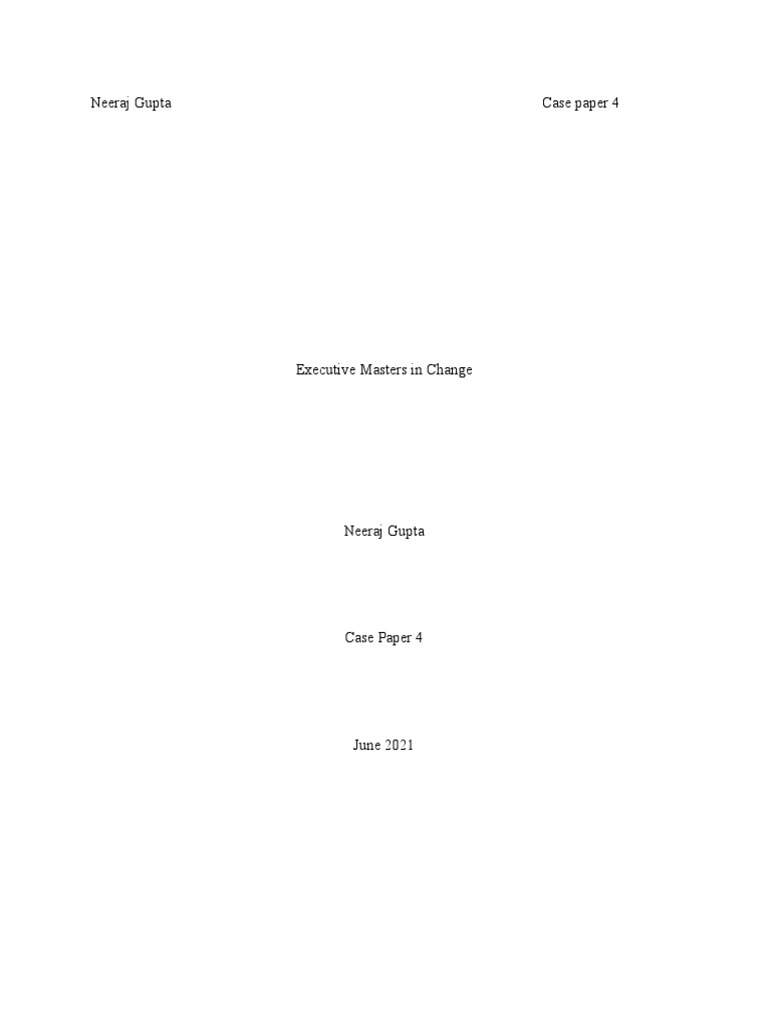 INSED Case Paper 4 | PDF | Career & Growth | Self-Improvement