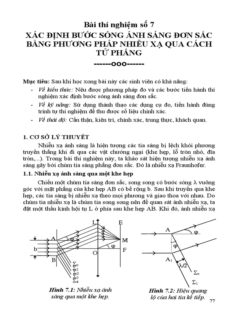 Bài Tập 7: Tính toán độ rộng của các vân sáng