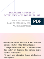 Discourse Aspects of Interlanguage