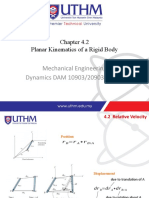 Mechanical Engineering Dynamics DAM 10903/20903/13093: Planar Kinematics of A Rigid Body