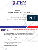 Mechanical Engineering Dynamics DAM10903/20903/13903: Planar Kinematics of A Rigid Body