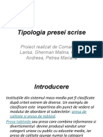 Tipologia Presei Scrise Referat