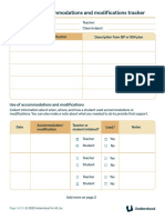IEP/504 Plan Accommodations and Modifications Tracker