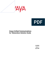 Avaya Unified Communications For Teleworkers Solution Guide: 18-602828 Issue 1.1 April 2008