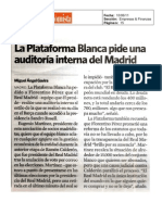 Press Clipping Prensa Escrita Acto Plataforma Blanca 2011-06