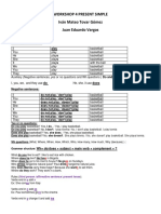 Workshop 4 Simple Present Tense Explanation and Exercises - Mateo Tovar and Juan Vargas