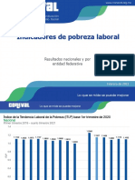 Indicadores Pobreza Laboral Nacional y Estatal Febrero 2022