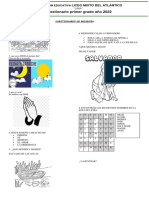 CUESTIONARIO DE Primer Grado