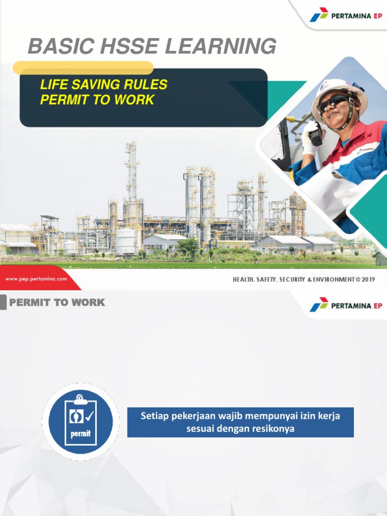 Basic Hsse Learning: Life Saving Rules Permit To Work | PDF
