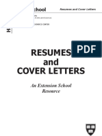 Resumes and Cover Letters: Extension School