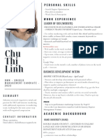 CV - CHU THỊ LINH - Dream Internship 2022 - Brand Management Intern