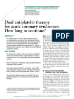 Dual Antiplatelet Therapy For Acute Coronary Syndromes: How Long To Continue?