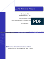 ES-341: Numerical Analysis: Dr. Mazhar Ali Mehboob Ul Haq (TA)